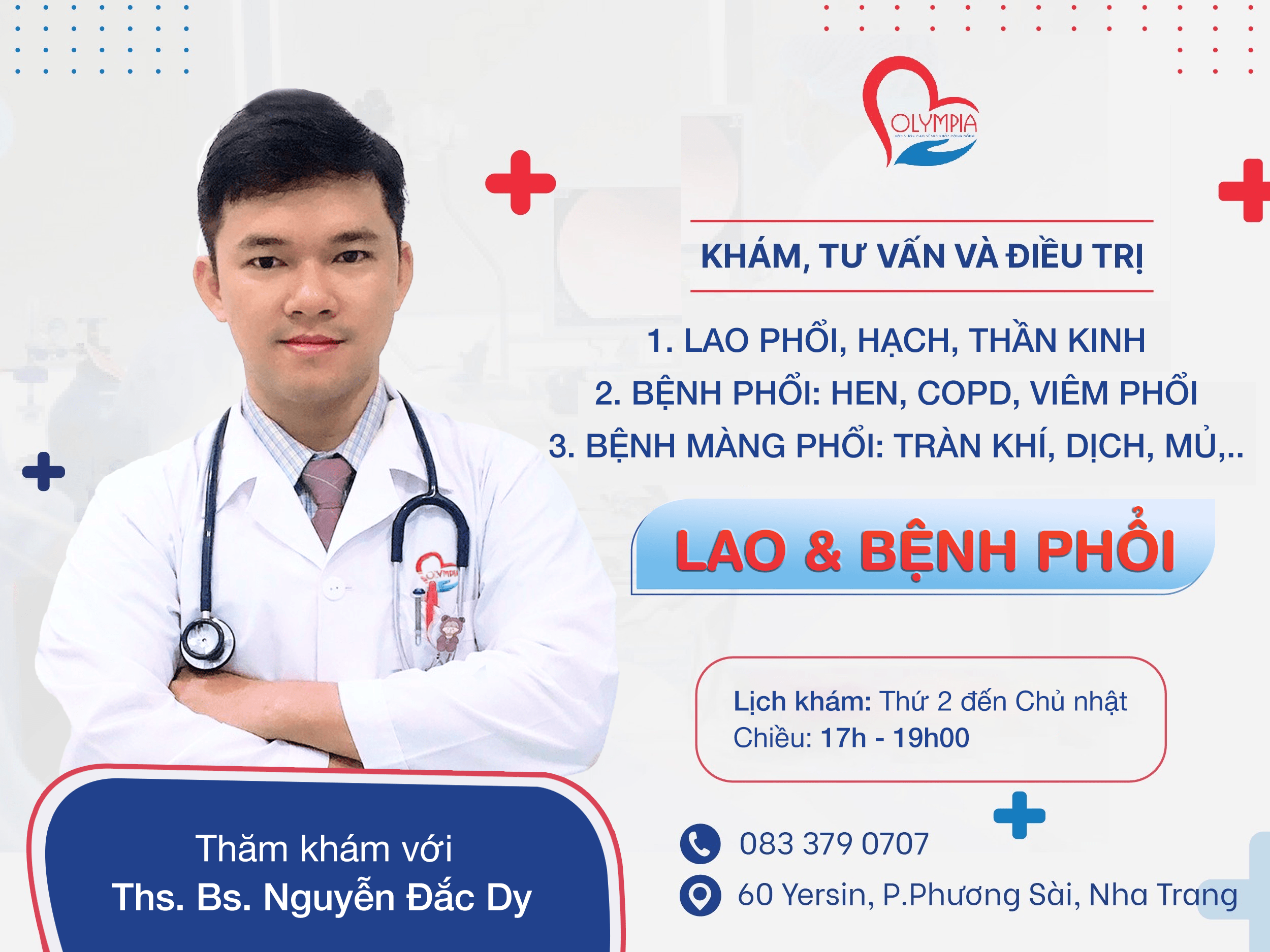 bác sĩ Nguyễn Đắc Dy - bệnh phổi - lao phổi - phòng khám olympia - bác sĩ 2024 nha trang