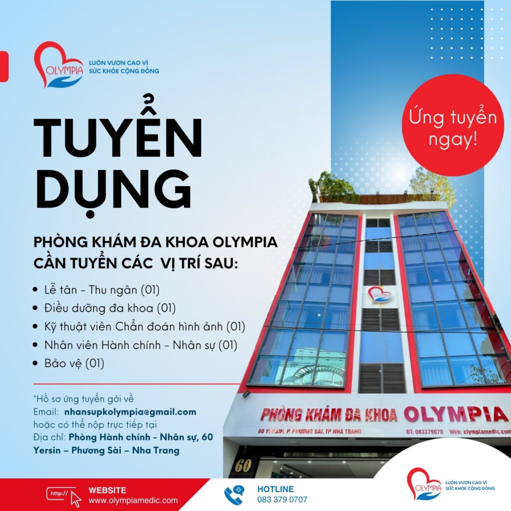 1 olympia tuyển dụng tháng 05 - phòng khám đa khoa olympia - nha trang