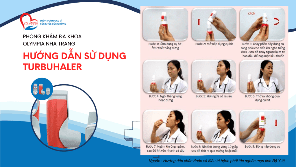 Cách dùng Symbicort - Hướng dẫn sử dụng Turbuhaler- phòng khám đa khoa olympia nha trang