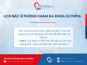 Lịch Khám Tuần Olympia LỊCH BÁC SĨ PHÒNG KHÁM ĐA KHOA OLYMPIA - nha trang