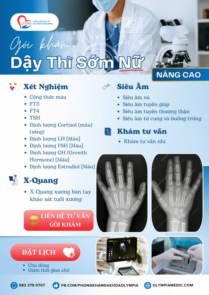 Gói khám dậy thì sớm tại phòng khám đa khoa olympia nha trang