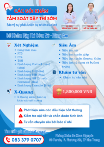 7 các gói khám tầm soát dậy thì sớm