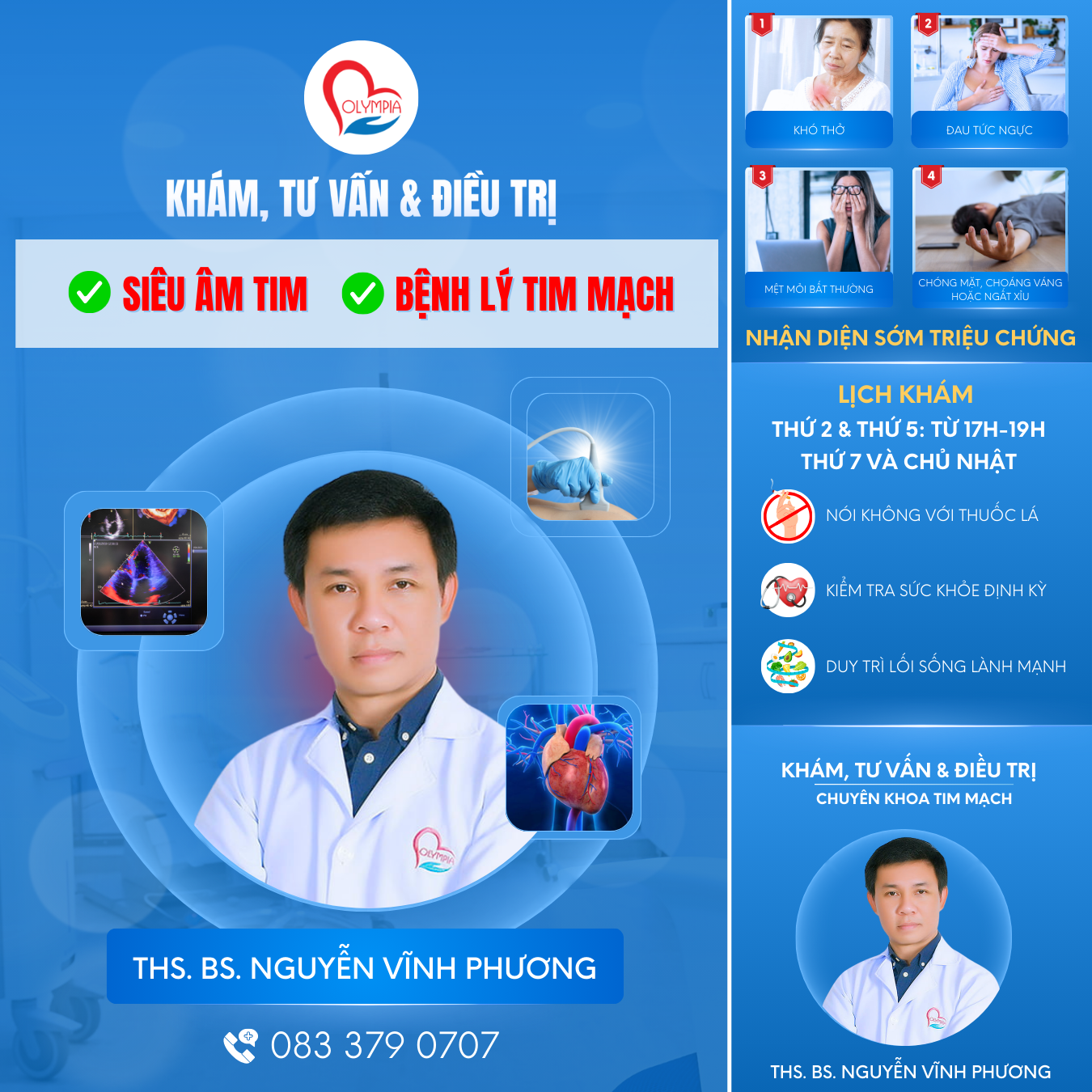 siêu âm tim - bệnh lý tim mạch - khám tư vấn điều trị ths bs nguyễn vĩnh phương - olympia nha trang