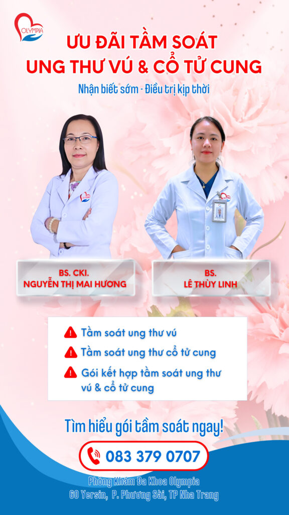 7 ưu đãi tầm soát ung thư vú và cổ tử cung - phòng khám đa khoa olympia