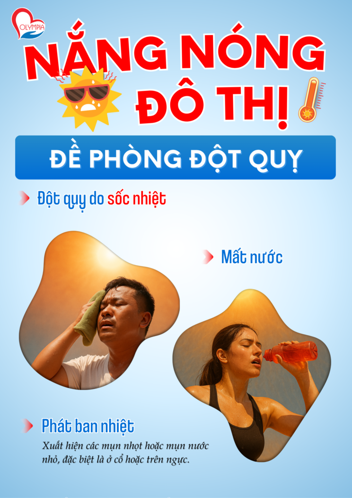 nắng nóng đô thị - đề phòng đột quỵ - phòng khám đa khoa olympia