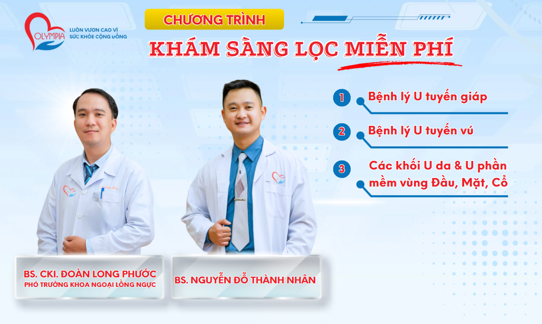 khám sàng lọc miễn phí u đầu mặt cổ, u bướu, u tuyến giáp, phòng khám đa khoa olympia