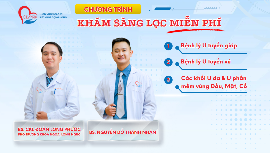 khám sàng lọc miễn phí u đầu mặt cổ, u bướu, u tuyến giáp, phòng khám đa khoa olympia