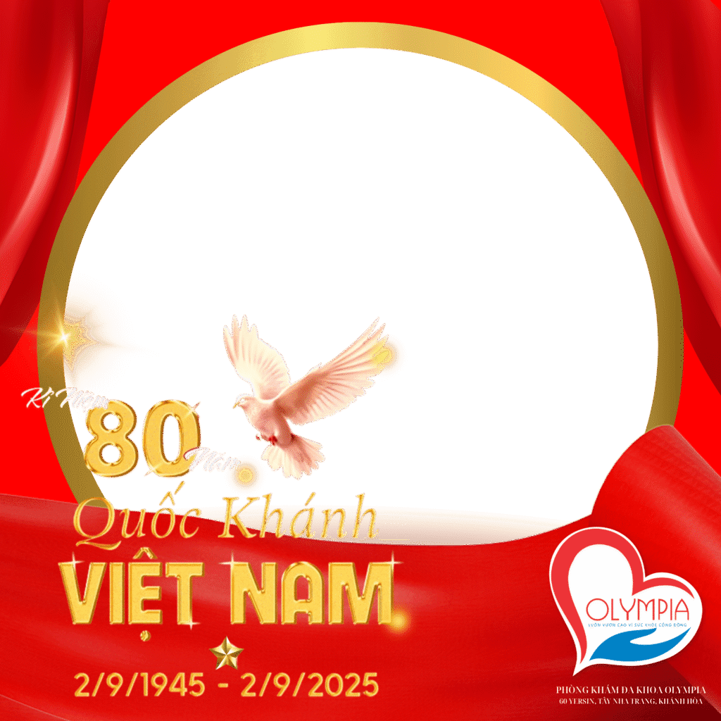 3 khung hình quốc khánh 80 năm độc lập - phòng khám đa khoa olympia