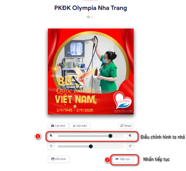 Điều chỉnh kích cỡ hình - khung hình quốc khánh 2-9
