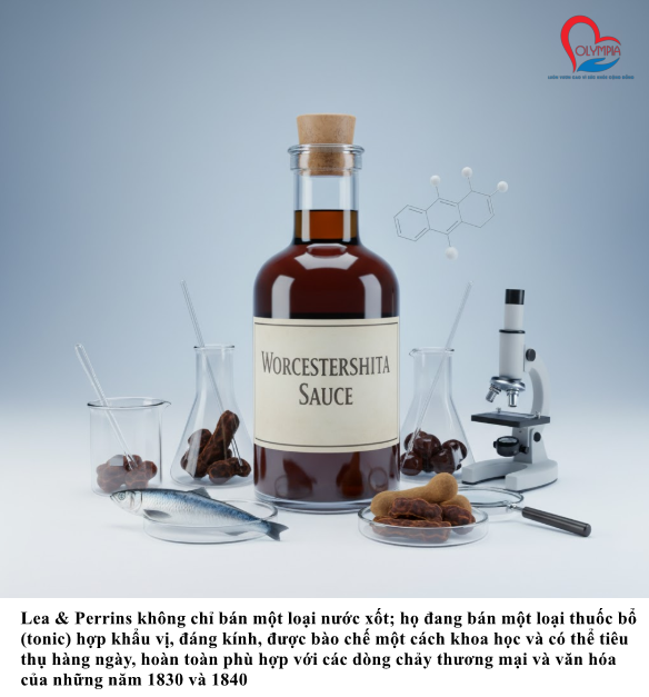 Lea & Perrins không chỉ bán một loại nước xốt; họ đang bán một loại thuốc bổ (tonic) hợp khẩu vị, đáng kính, được bào chế một cách khoa học và có thể tiêu thụ hàng ngày, hoàn toàn phù hợp với các dòng chảy thương mại và văn hóa của những năm 1830 và 1840.