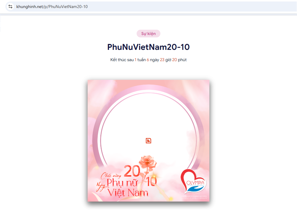 khung hình phụ nữ việt nam 20 10 - phòng khám đa khoa olympia