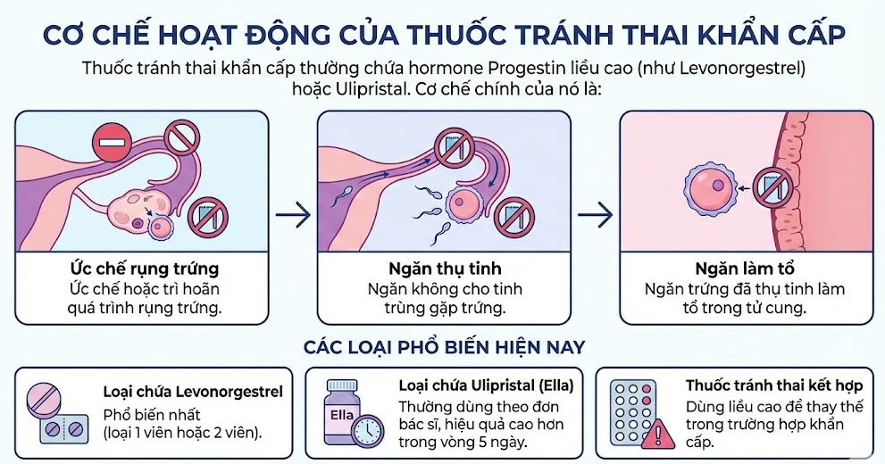 Thuốc tránh thai khẩn cấp hoạt động như thế nào?