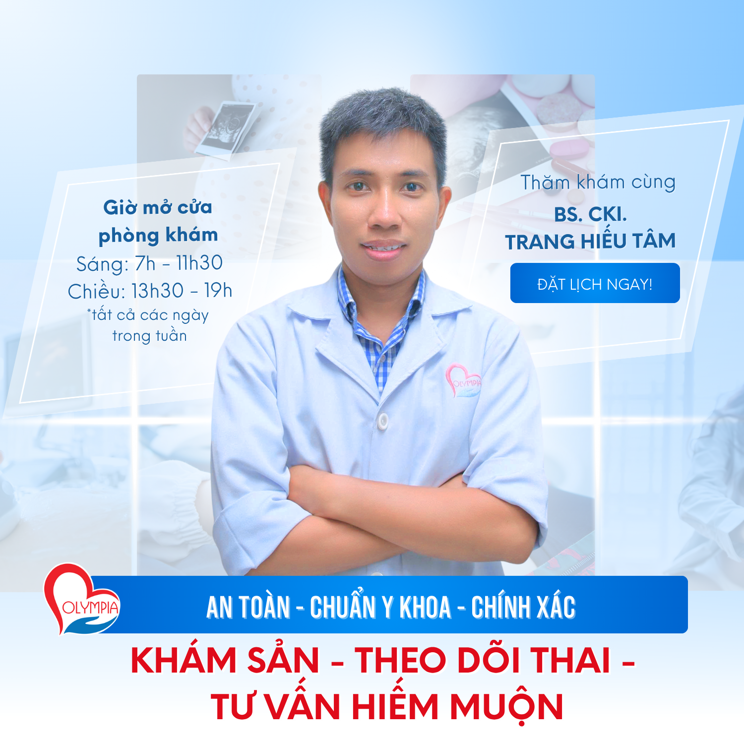 tư vấn sản phụ khoa - bsCKI Trang Hiếu Tâm - Phòng khám đa khoa Olympia