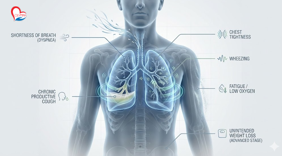 Triệu chứng điển hình của COPD
