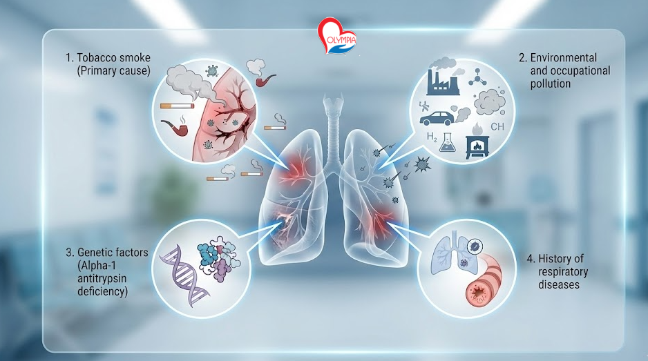 Nguyên nhân gây bệnh phổi tắc nghẽn mạn tính