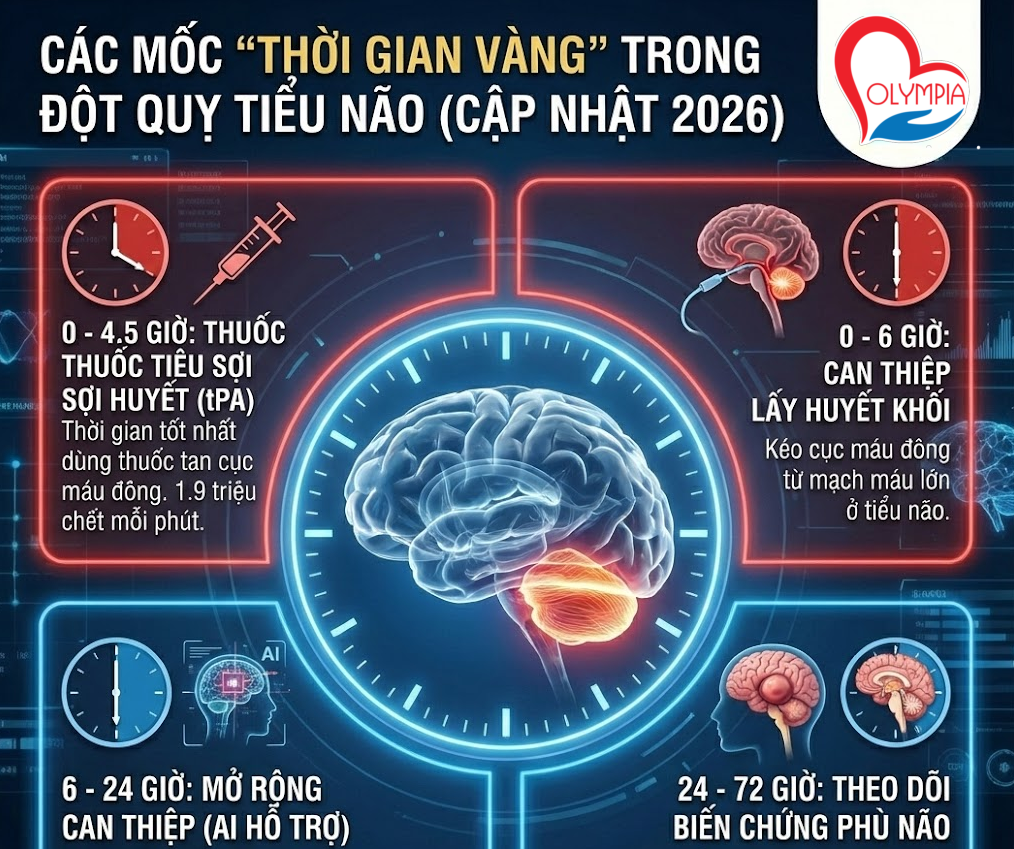 Các mốc "Thời gian Vàng" trong Đột quỵ Tiểu não