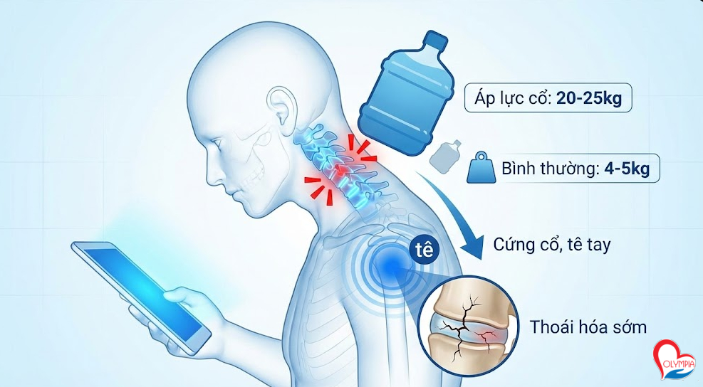 Cột sống bất ổn vì những tư thế vô tri tại bàn làm việc - phòng khám đa khoa olympia