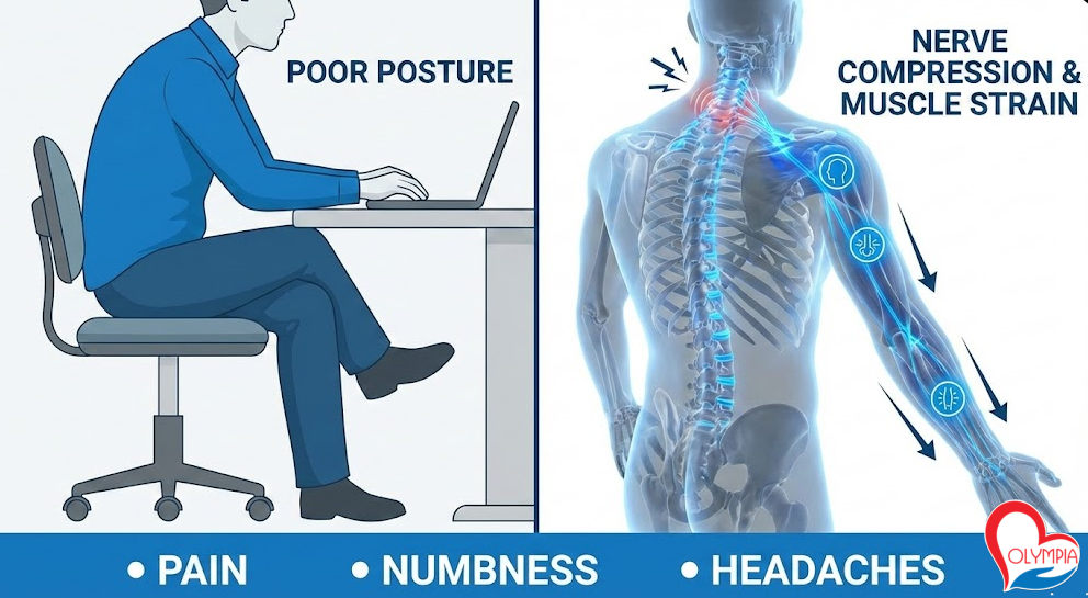 Cột sống "bất ổn" vì những tư thế "vô tri" tại bàn làm việc