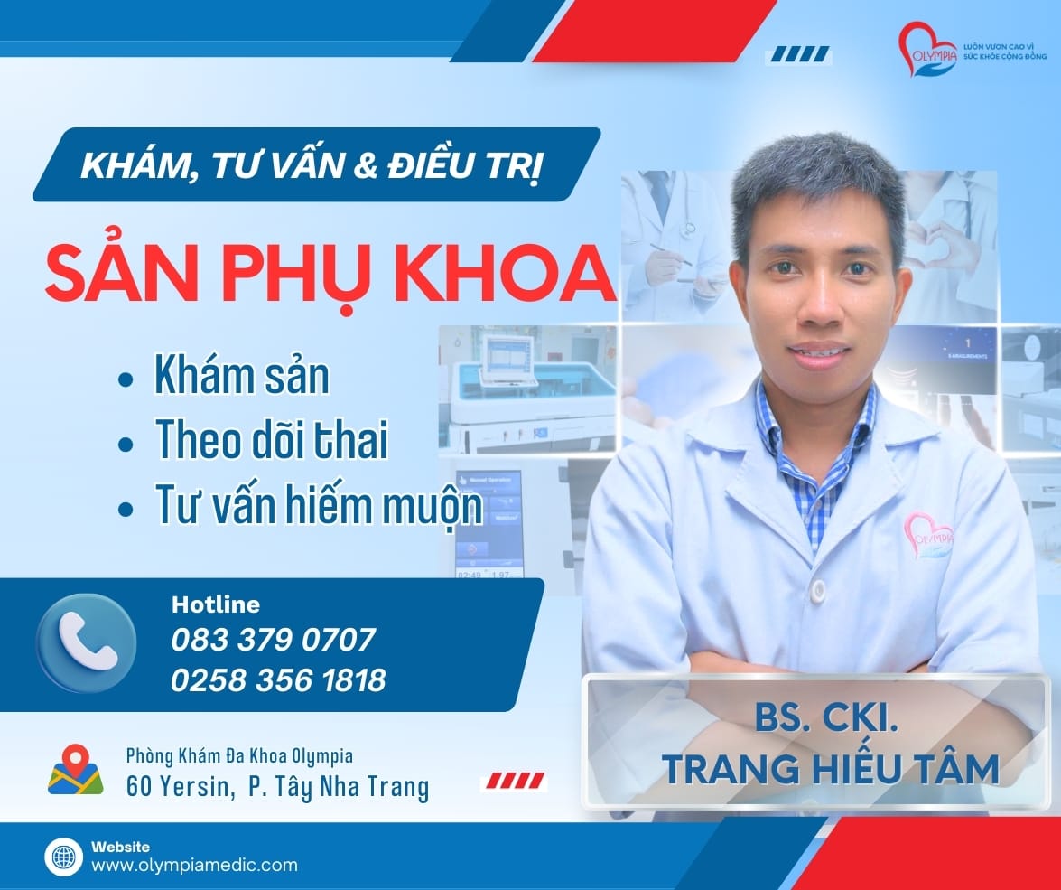 Bác sĩ Trang Hiếu Tâm - sản phụ khoa - phòng khám đa khoa olympia - nha trang - 2026