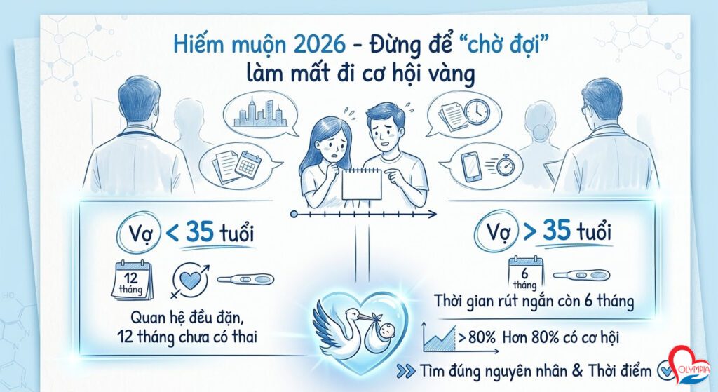 Hiếm muộn năm 2026 - Đừng để chờ đợi làm mất đi cơ hội vàng - olympia