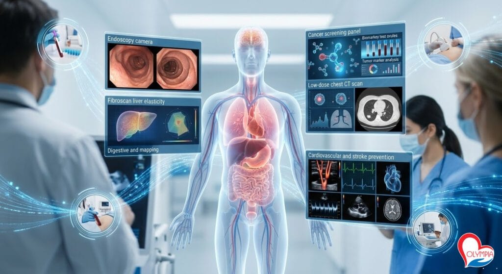 Olympia 2026 đặc biệt chú trọng vào các gói tầm soát chuyên sâu, ứng dụng những kỹ thuật chẩn đoán hình ảnh hiện đại nhất