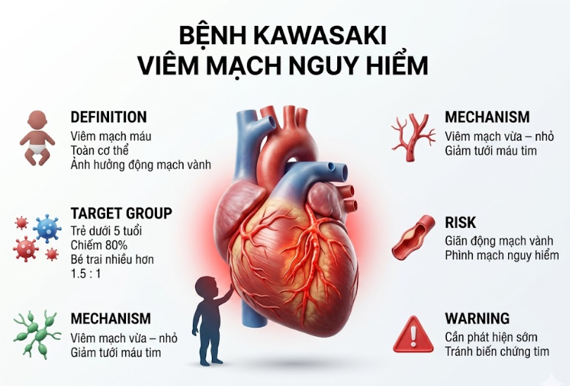 bệnh kawasaki - viêm mạch nguy hiểm - olympia