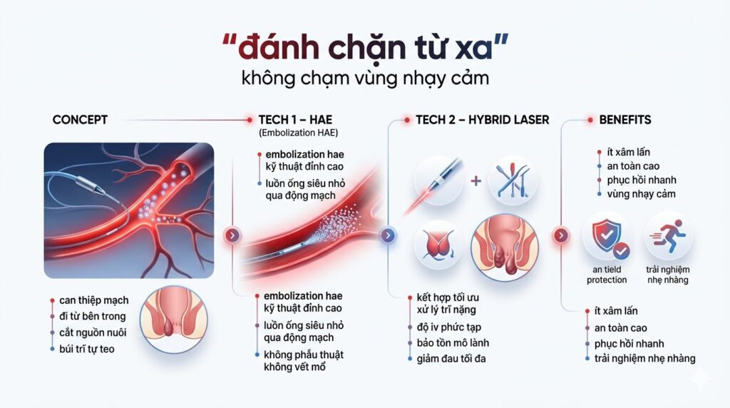 đánh chặn từ xa trong điều trị bệnh trĩ