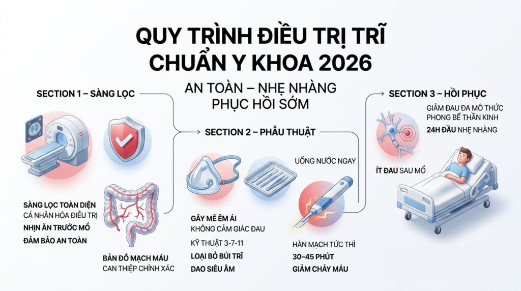 điều trị trĩ chuẩn y khoa