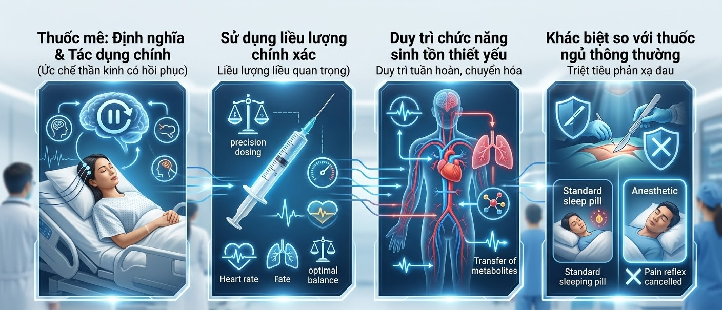 Thuốc mê là loại dược phẩm có khả năng ức chế hệ thần kinh trung ương một cách có hồi phục.