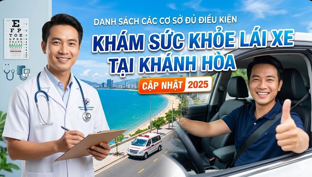 DANH SÁCH CÁC CƠ SỞ ĐỦ ĐIỀU KIỆN KHÁM SỨC KHỎE LÁI XE TẠI KHÁNH HÒA (CẬP NHẬT 2025) DANH SÁCH CÁC CƠ SỞ ĐỦ ĐIỀU KIỆN KHÁM SỨC KHỎE LÁI XE TẠI KHÁNH HÒA (CẬP NHẬT 2025)