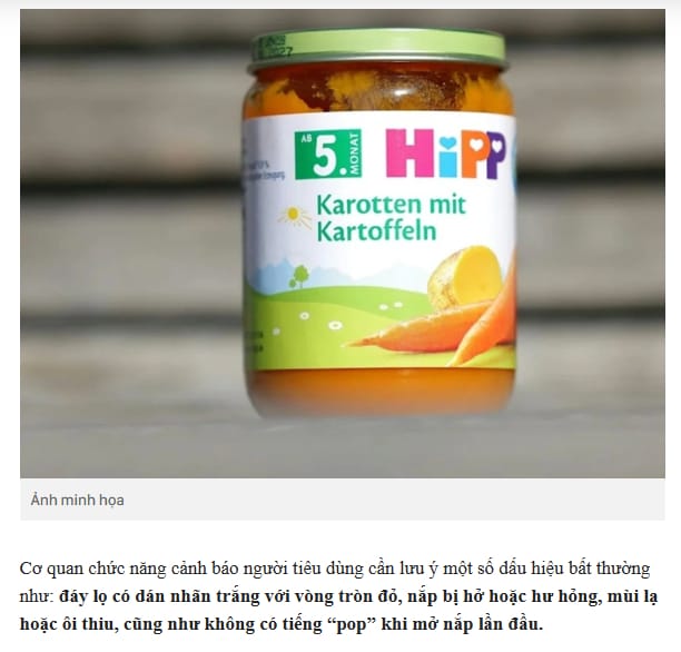 HIPP nguy cơ lẫn thuốc diệt chuột