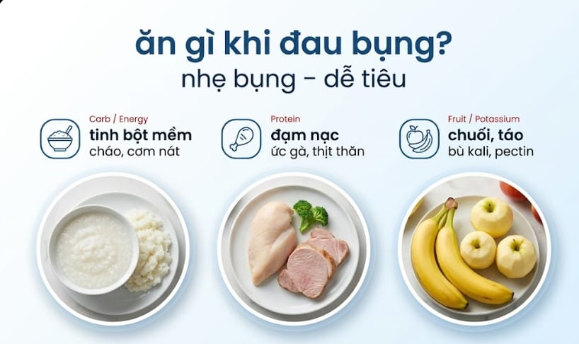ăn gì khi đau bụng