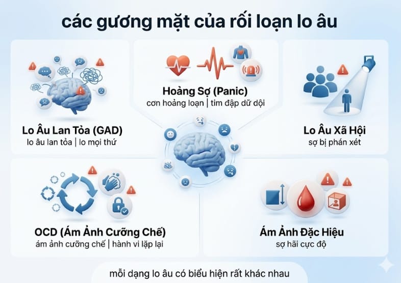 các loại rối loạn lo âu