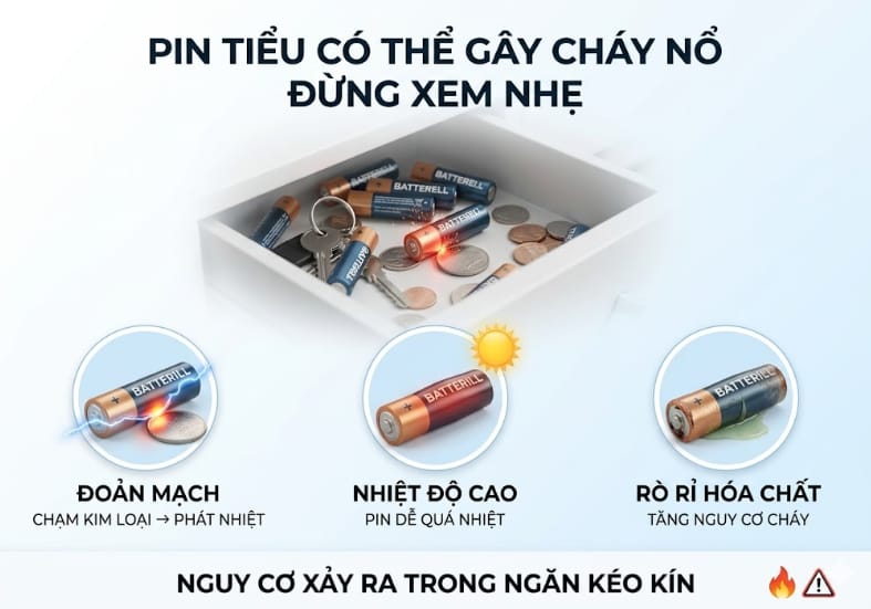 pin tiểu có thể gây cháy nổ - đừng xem nhẹ
