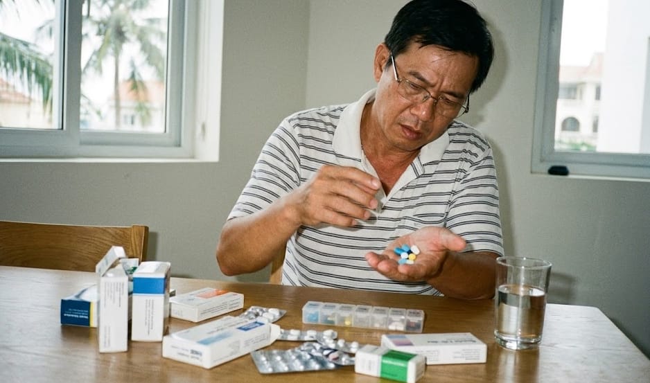 uống nhiều thuốc → dễ tương tác nguy hiểm