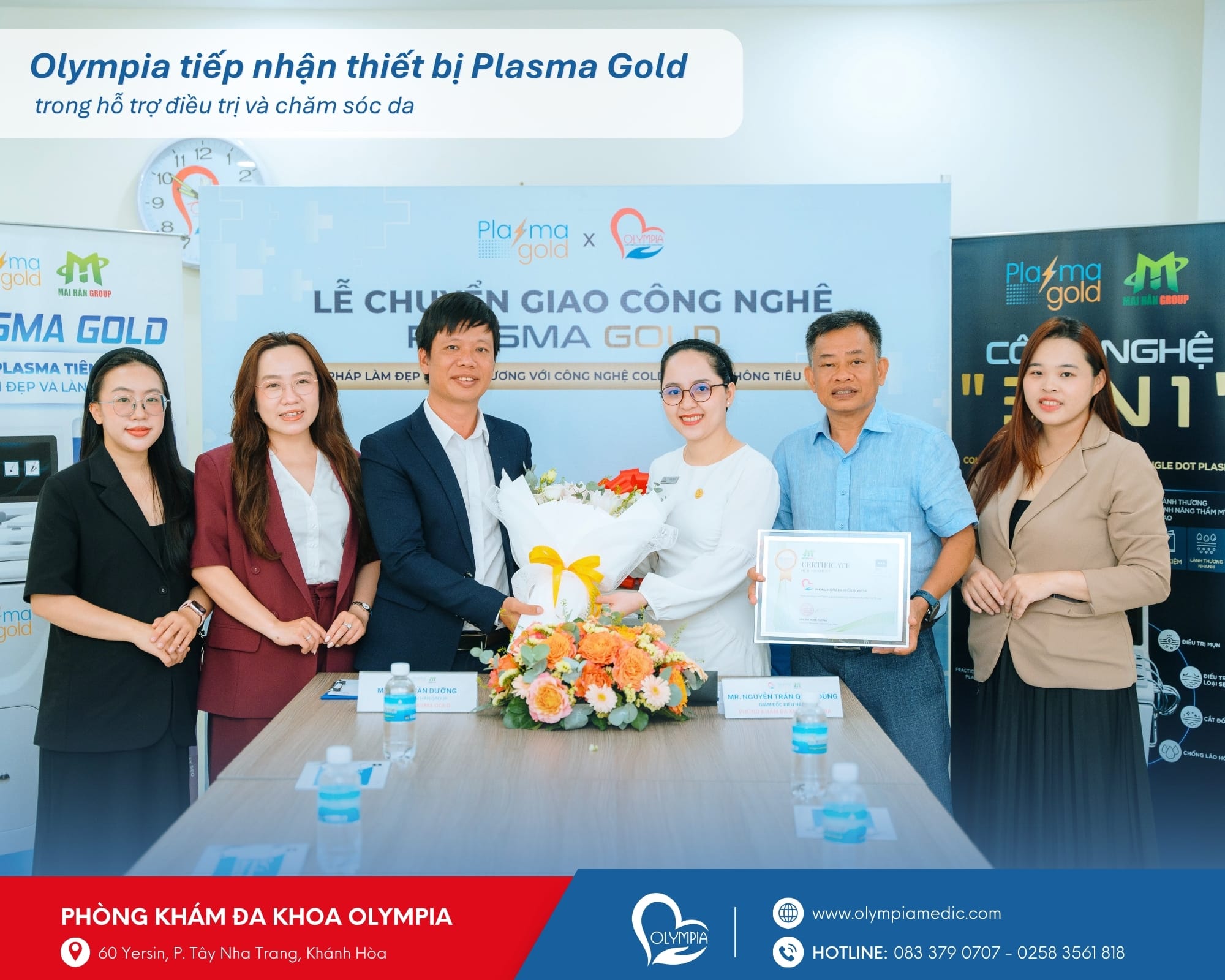 2 - olympia tiếp nhận thiết bị plasma gold