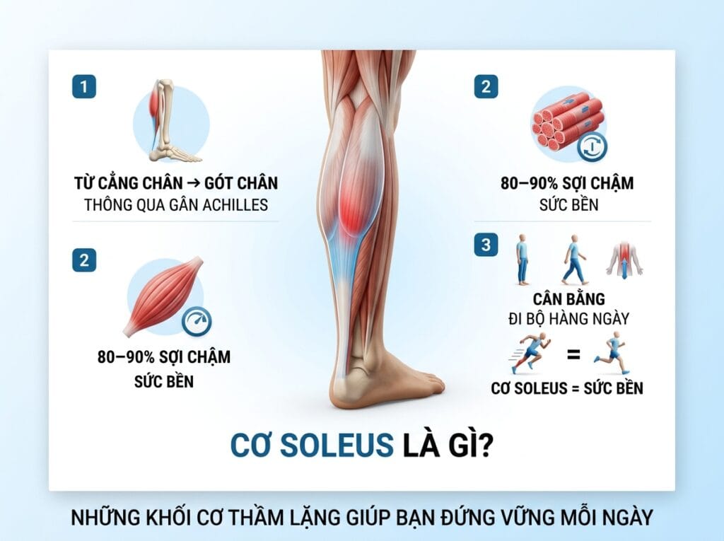 Cơ Soleus là gì Vị trí và cấu tạo đặc biệt