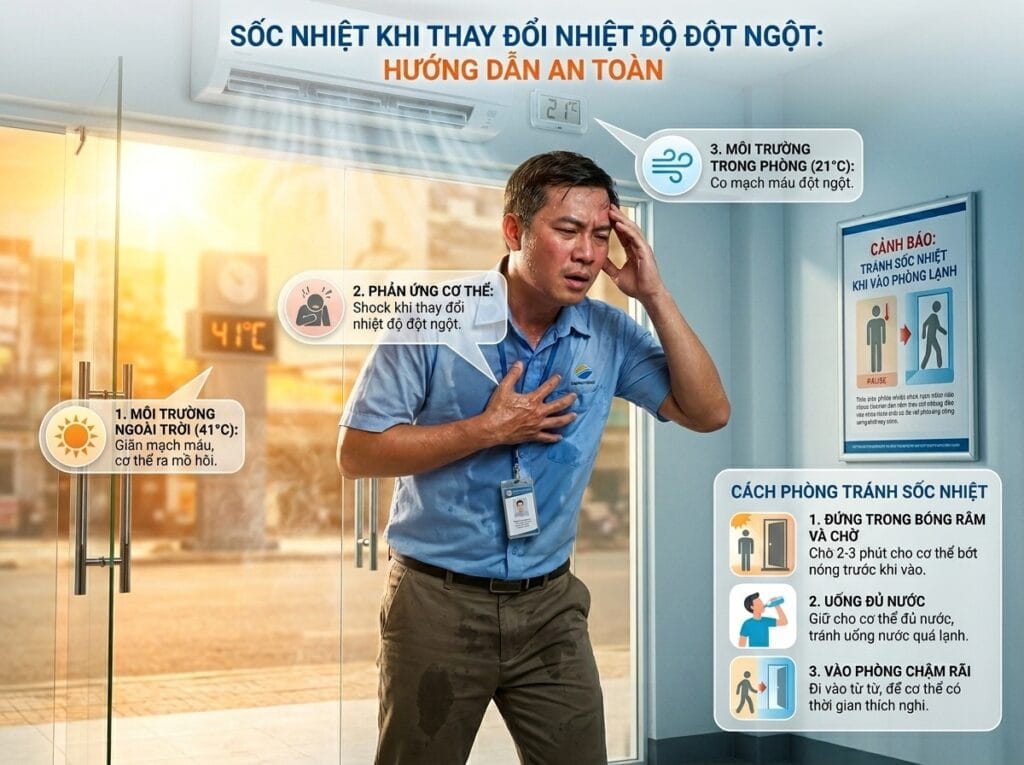 Sốc nhiệt khi thay đổi nhiệt độ đột ngột - hướng dẫn an toàn