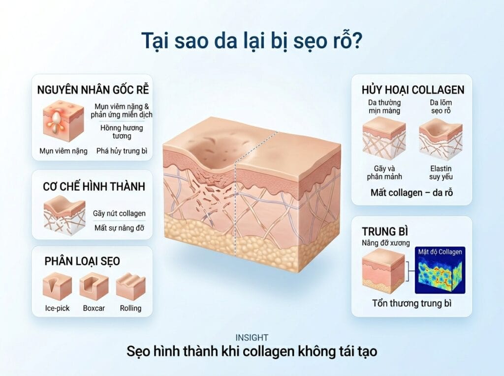 tại sao da lại bị sẹo rỗ - Dermatology_infographic_skin_scar_202605051511