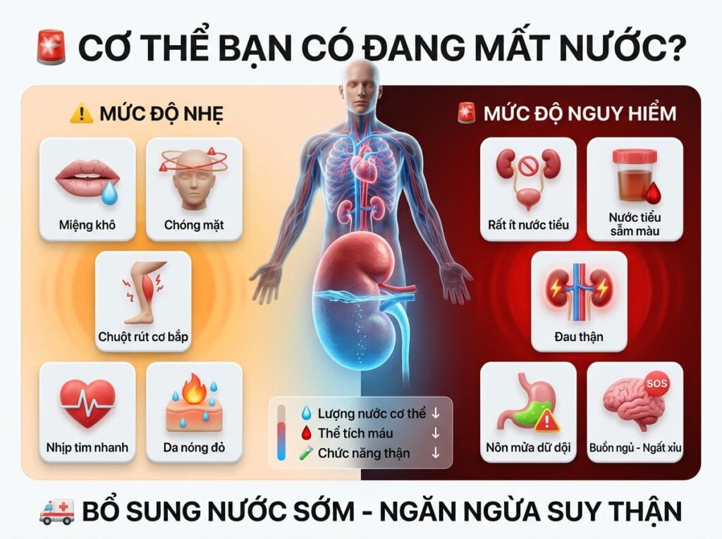 Nhận diện sớm dấu hiệu cơ thể kêu cứu do mất nước
