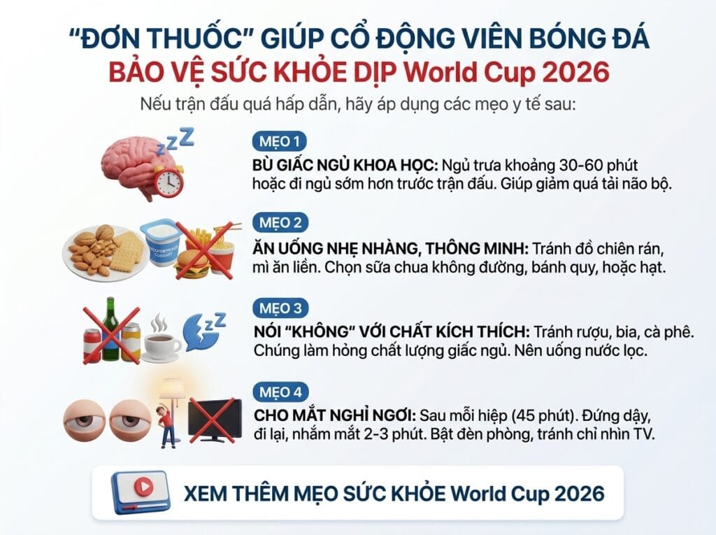bảo vệ sức khỏe dịp world cup 2026