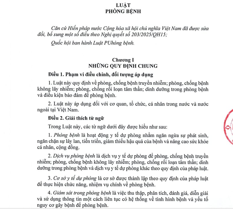 luật phòng bệnh