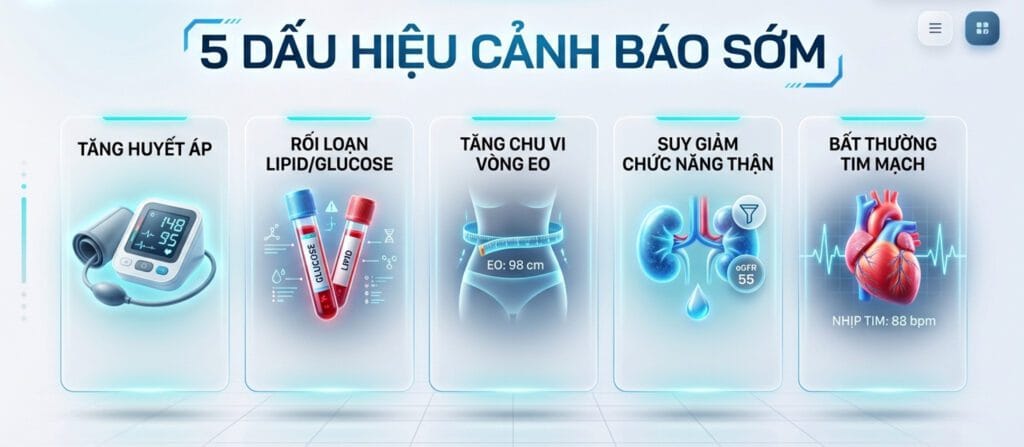 5 dấu hiệu cảnh báo sớm hội chứng tim mạch thận chuyển hóa - ckm