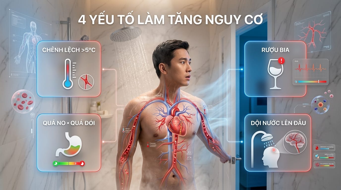 Các Yếu Tố nguy cơ Khi Tắm Đêm