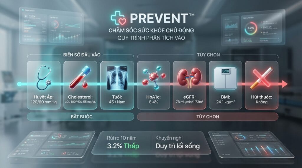 Các biến số đầu vào của PREVENT