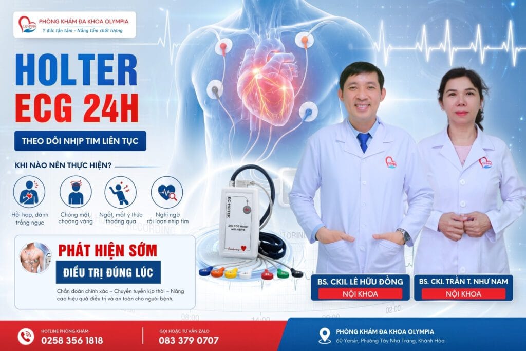 Holter ecg 24h - olympia - theo dõi nhịp tim liên tục - BS CKII LÊ HỮU ĐỒNG - BS CKI TRẦN T. NHƯ NAM