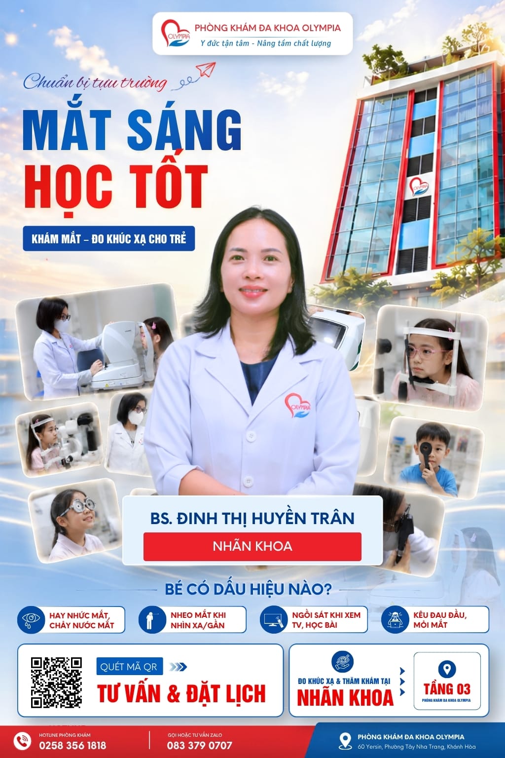 khám mắt tại phòng khám đa khoa olympia - bs Đinh Thị Huyền Trân