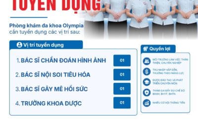TUYỂN DỤNG THÁNG 07/2026 – GIA NHẬP ĐỘI NGŨ CHUYÊN MÔN TẠI PHÒNG KHÁM ĐA KHOA OLYMPIA