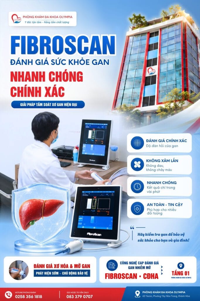 fibroscan tại phòng khám đa khoa olympia - tầm soát sức khỏe gan - Y đức tận tâm - Nâng tầm chất lượng