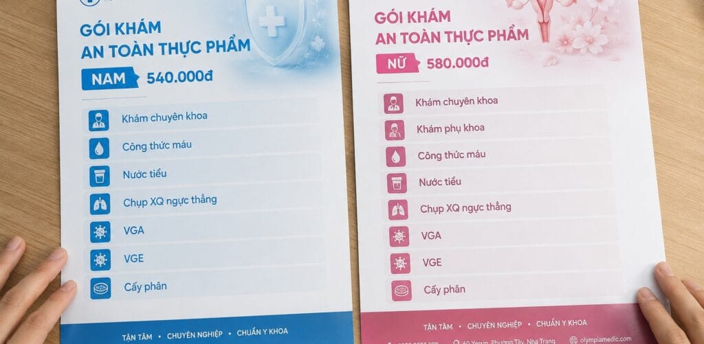 olympia gói khám an toàn thực phẩm